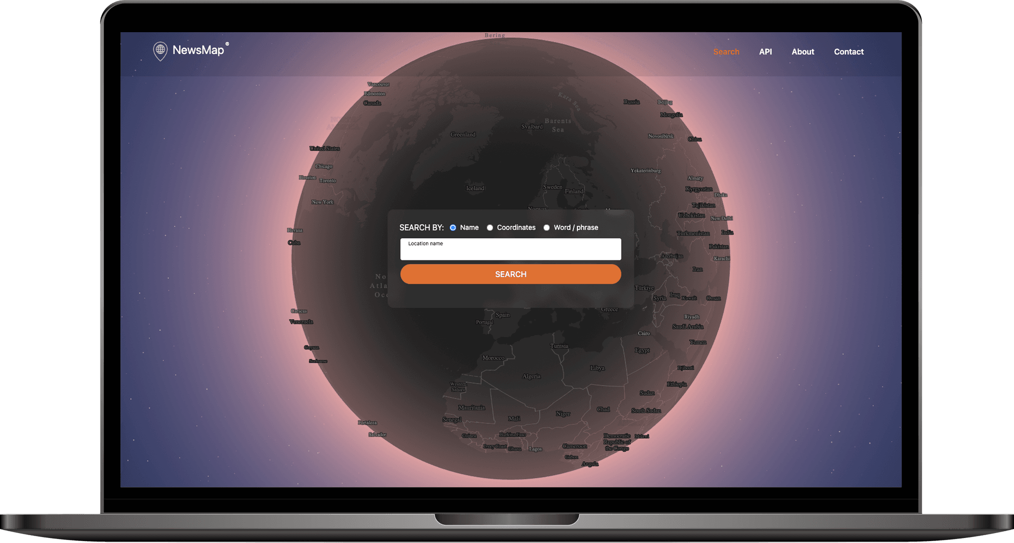 NewsMap Dashboard product shot